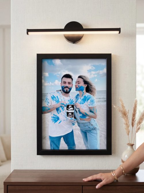 Kişiye Özel Poster Tablo  Şık Aplik Işık Hediyeli